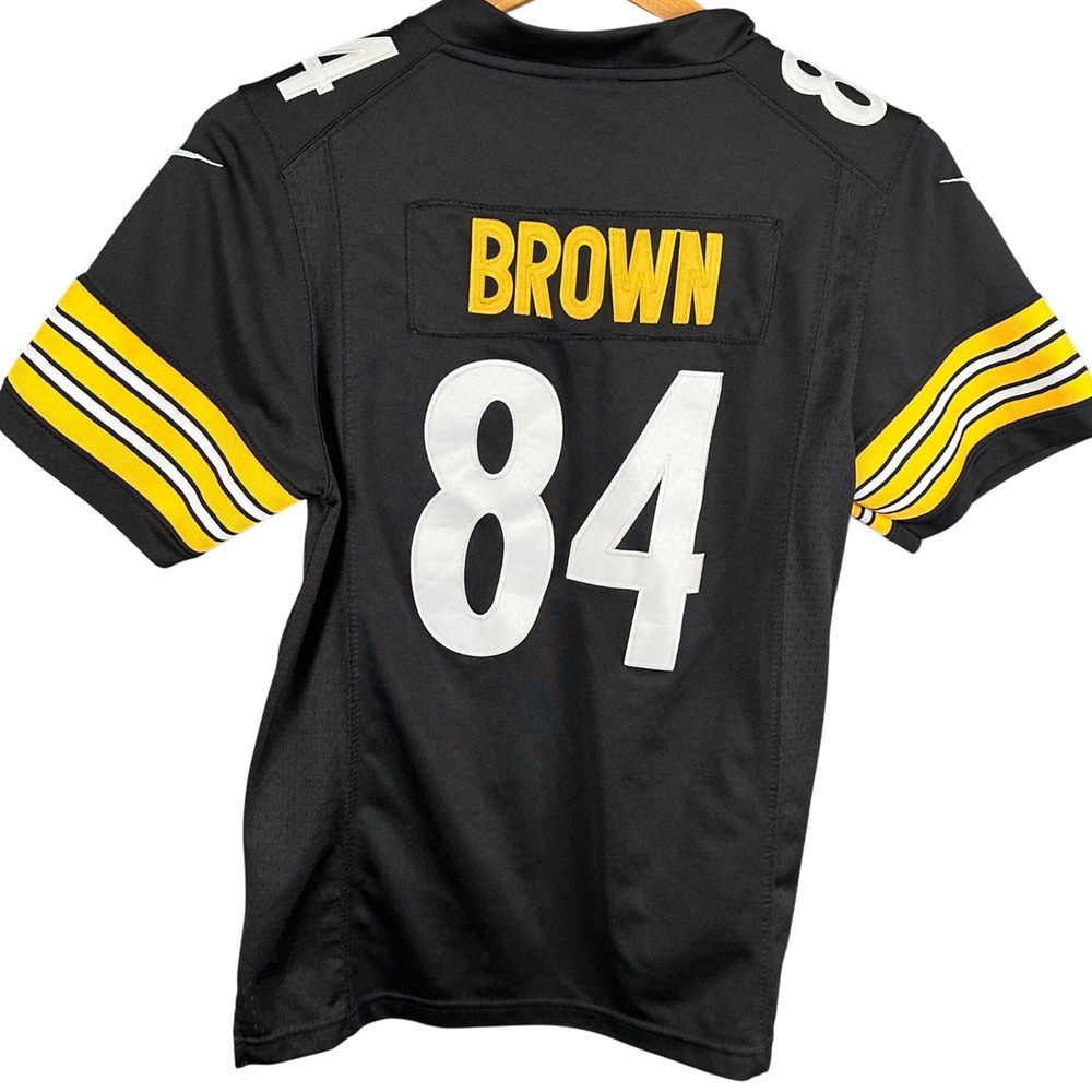 Nike NFL Pittsburgh Steelers Antonio Brown 84 Jersey Black Youth Medium